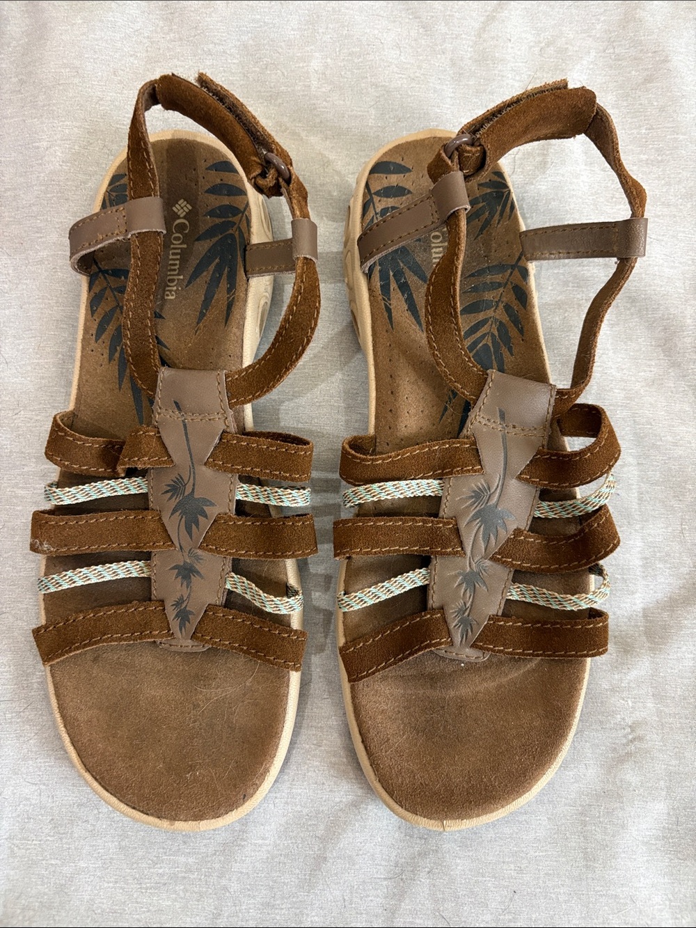 Columbia Brown Multi-strap Leisure Sandals